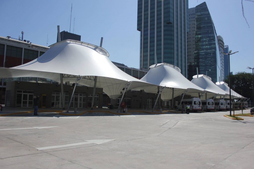 Membrana Tensada en la nueva Terminal de Combis de Puerto Madero