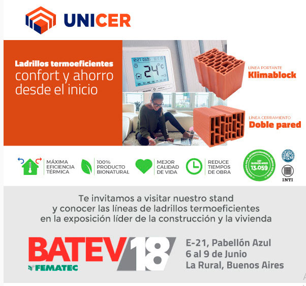 Grupo Unicer te invita a Batev, para que conozcas sus nuevas líneas de ladrillos termoeficientes