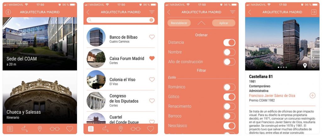 Una Guía de Arquitectura de Madrid en tu celular